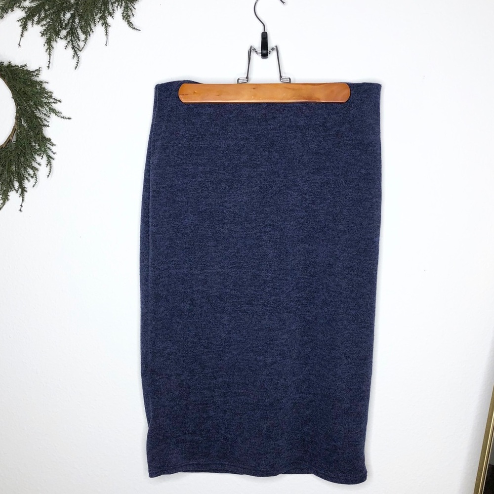 2/$25 Heather Blue Jersey Bodycon  Skirt